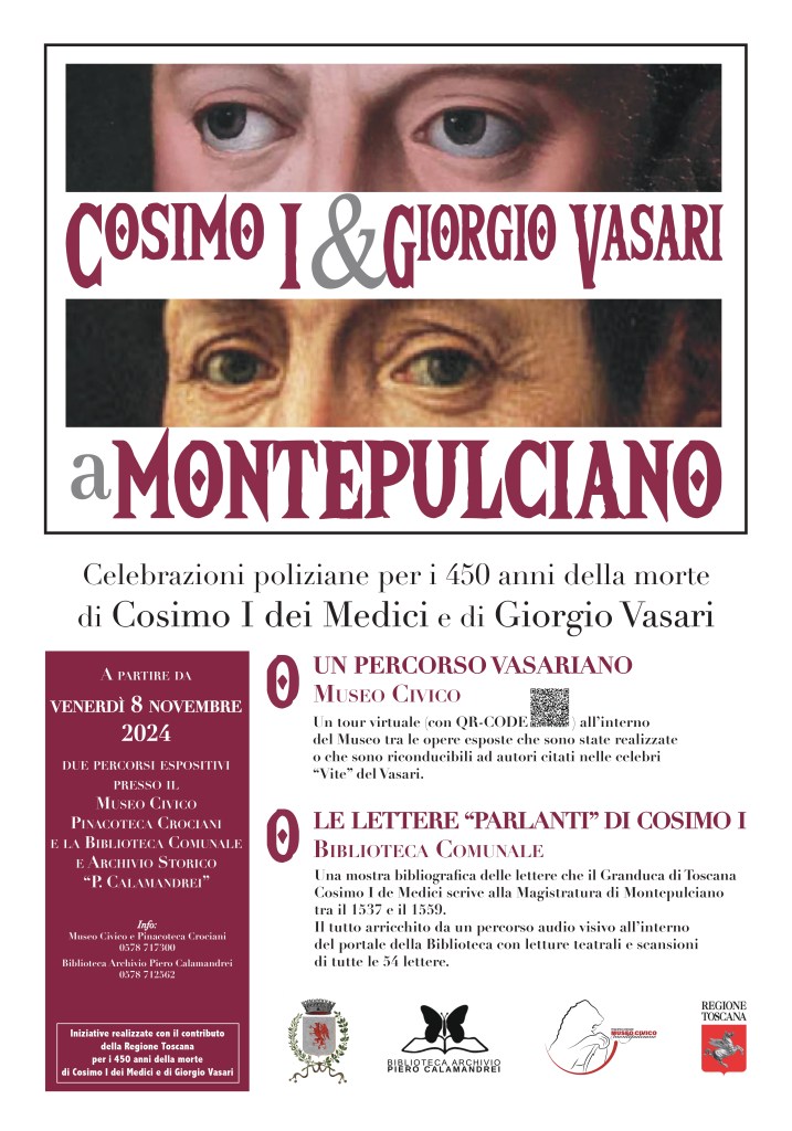 Montepulciano, presentate le iniziative per celebrare Cosimo I de’Medici e Giorgio Vasari