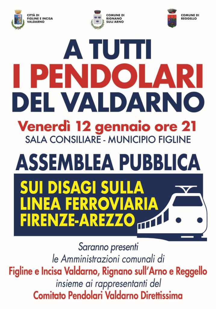 Pendolari del Valdarno e 3 Comuni per un'assemblea sui disagi