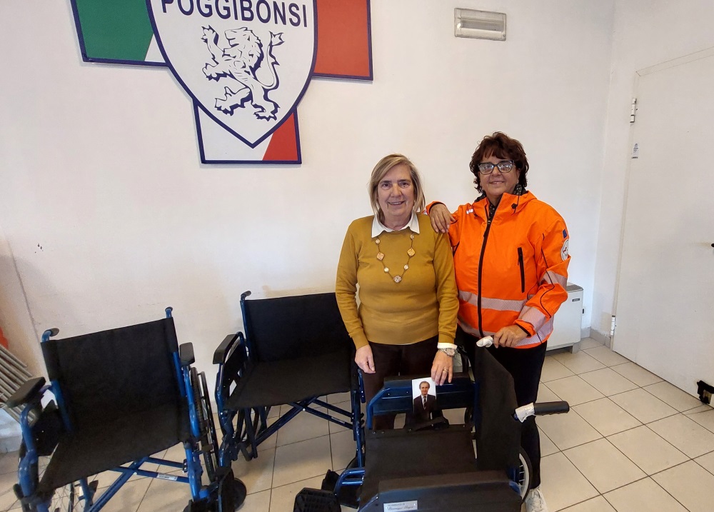 Arrivano quattro sedie a rotelle grazie alla donazione della famiglia Braccagni