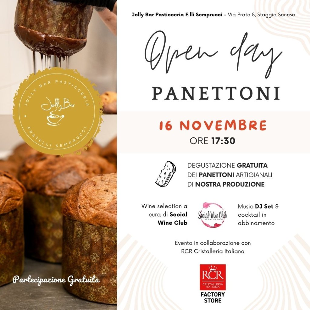 Jolly Bar Pasticceria: open day sui panettoni di Natale