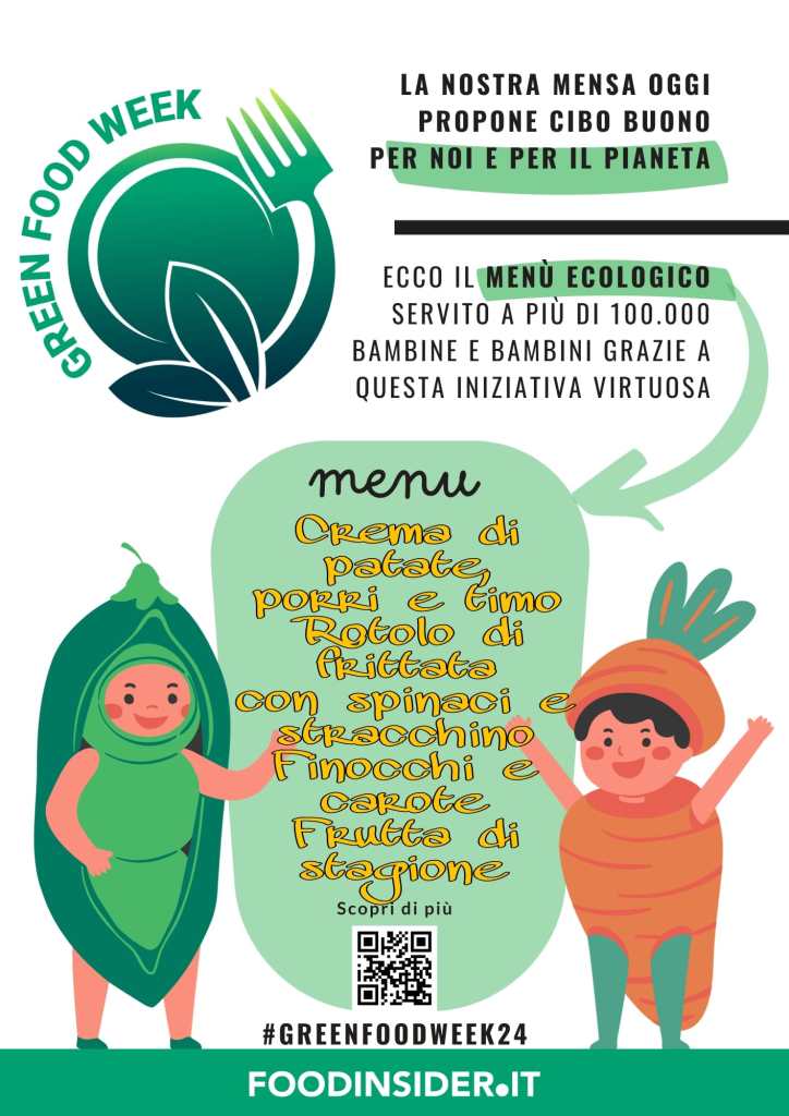 Monteriggioni con due menu sostenibili  promuove la Green Food Week