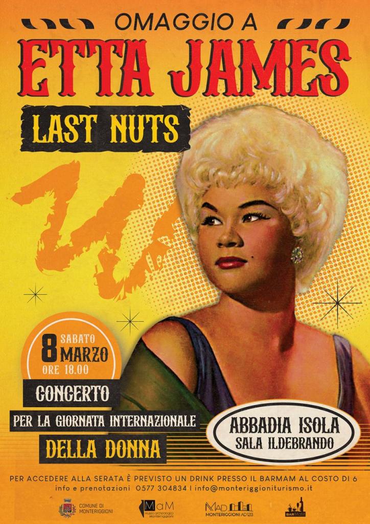INCROCI, Abbadia Isola, Sabato 8 marzo: concerto dei Last Nuts dedicato a Etta James