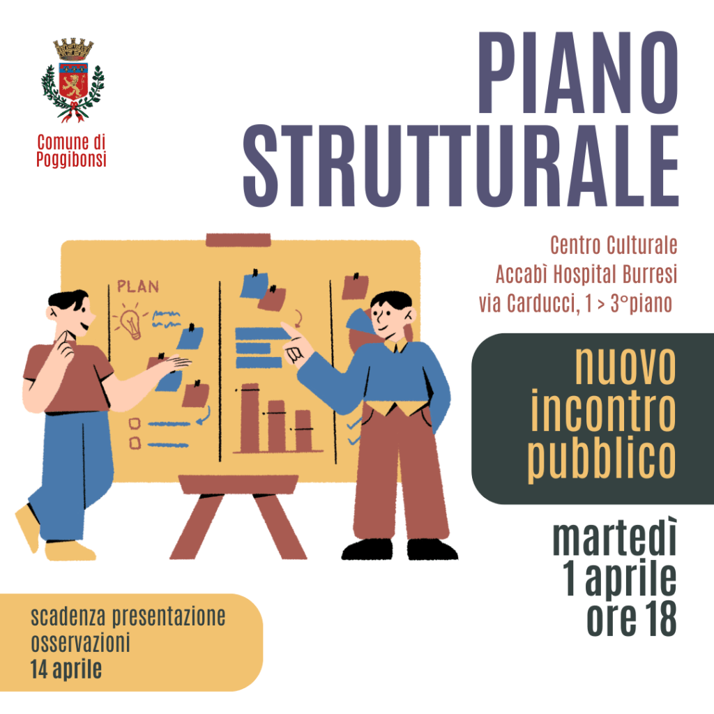 Poggibonsi, piano Strutturale, nuovo incontro pubblico