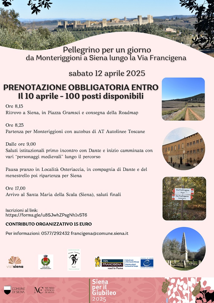 “Pellegrino per un giorno”, lungo la via Francigena da Monteriggioni a Siena