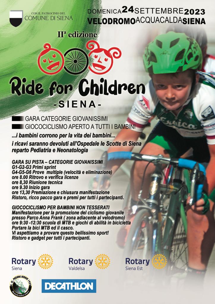 Ride for children: domenica al Velodromo dell’Acquacalda