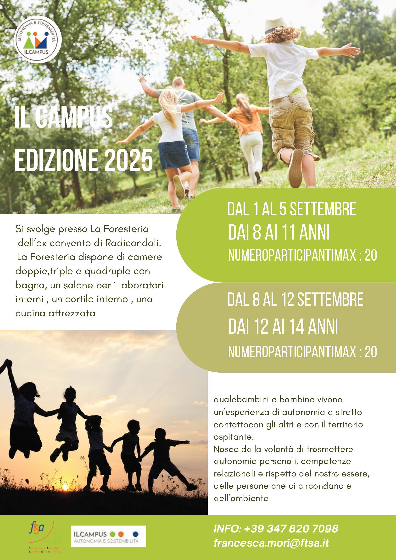 ILCAMPUS: campo estivo residenziale per bambini a Radicondoli