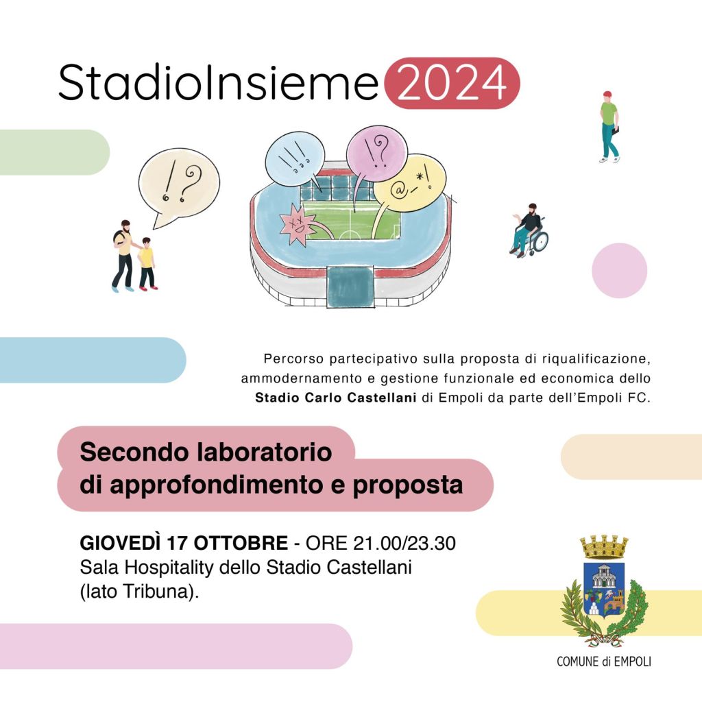 StadioInsieme 2024, molte adesioni al penultimo incontro con i laboratori di approfondimento