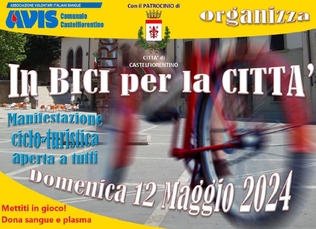 Castelfiorentino, domenica “in bici per la città” con l’AVIS