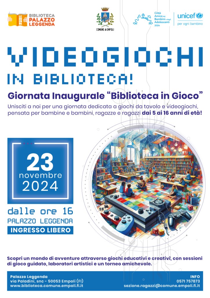 Biblioteca, una giornata speciale sui giochi da tavolo e videogiochi a Palazzo Leggenda