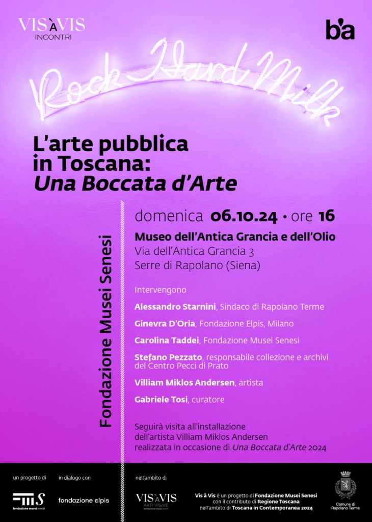 Serre di Rapolano, Arte nello spazio pubblico: apertura straordinaria della Grancia
