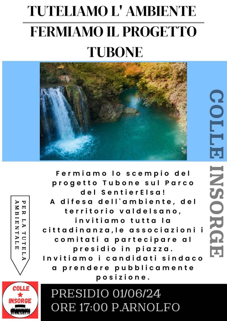 Colle, no al ‘‘TUBONE’’: la cittadinanza è contraria