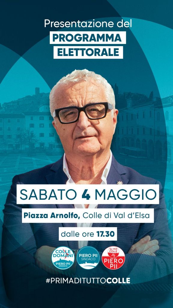 Oggi Piero Pii presenta il programma elettorale e la squadra di candidati