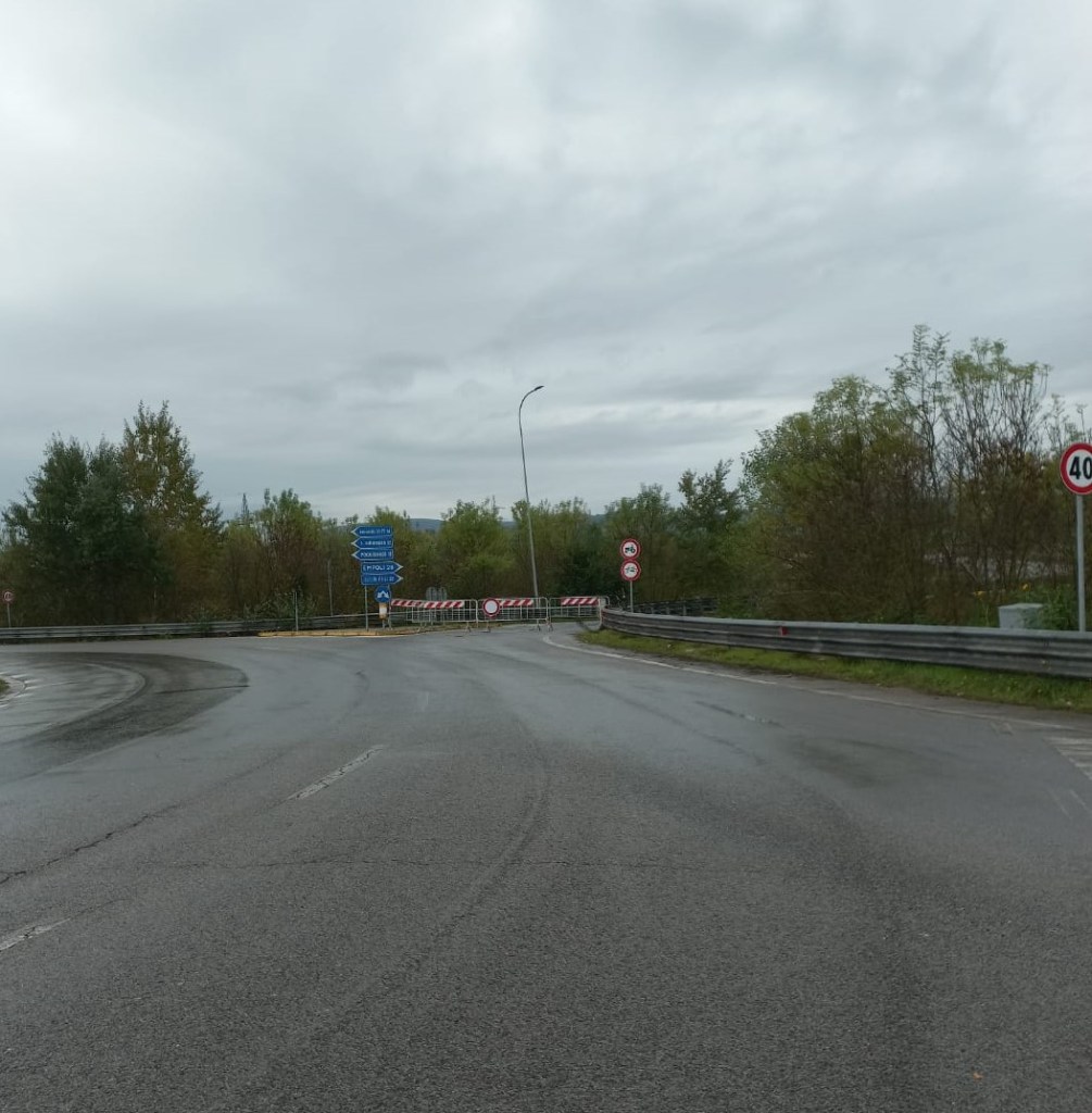 Maltempo, chiusura al transito della Strada regionale 429/bis di Val d’Elsa in corrispondenza della rotatoria di Badia a Elmi
