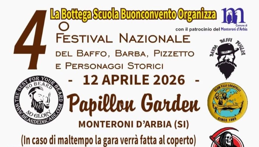 Un mese al Festival Nazionale del Baffo, della barba, del pizzetto e dei personaggi storici: una grande novit&agrave; rispetto al passato