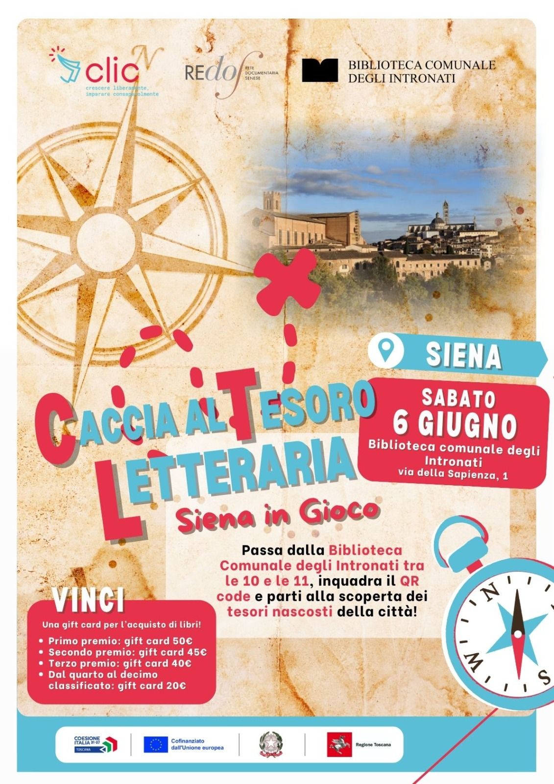 Il gioco si unisce alla cultura sulle tracce di scrittori, poeti e drammaturghi. Al via Caccia al tesoro letteraria per le strade del centro di Siena