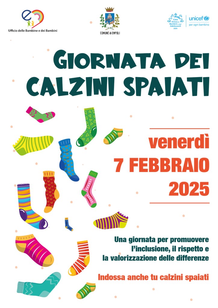 Il valore della diversità nella “Giornata dei calzini spaiati”: le iniziative del Comune di Empoli