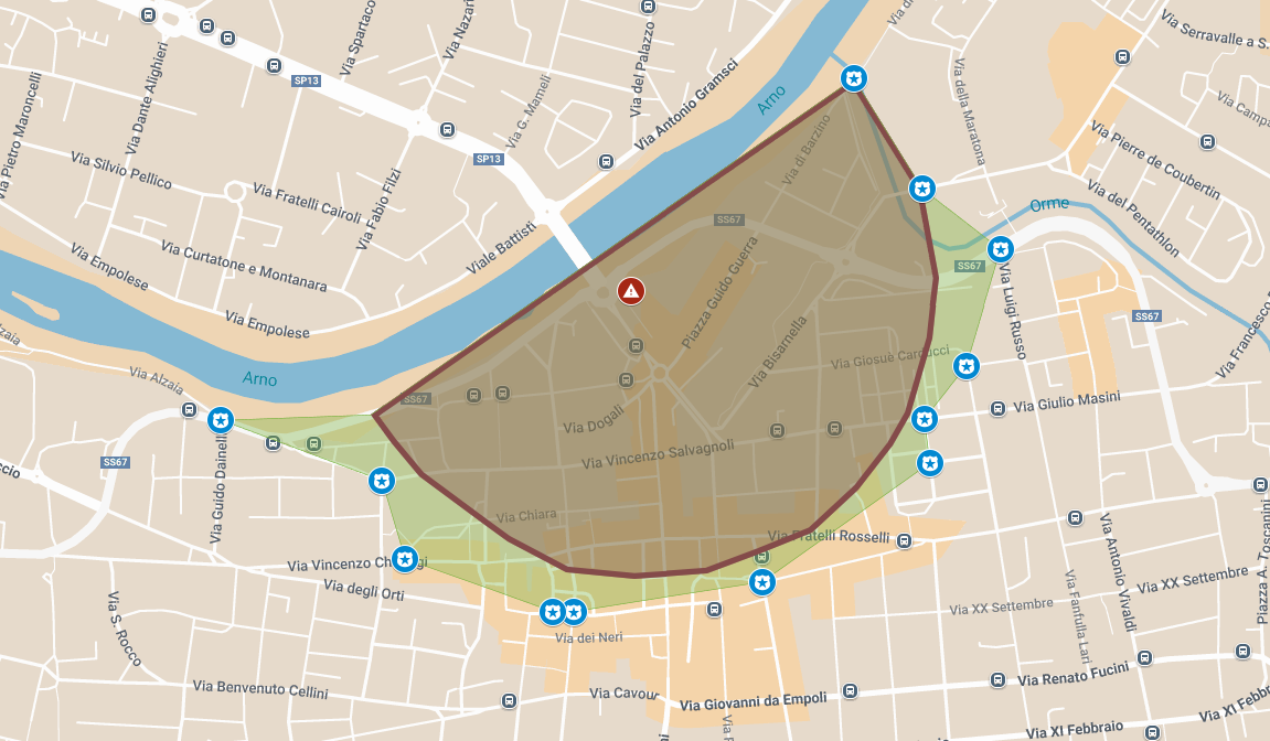 Empoli, bonifica ordigno bellico in piazza Guido Guerra, come cambia la viabilità in alcune vie domenica 7 settembre 