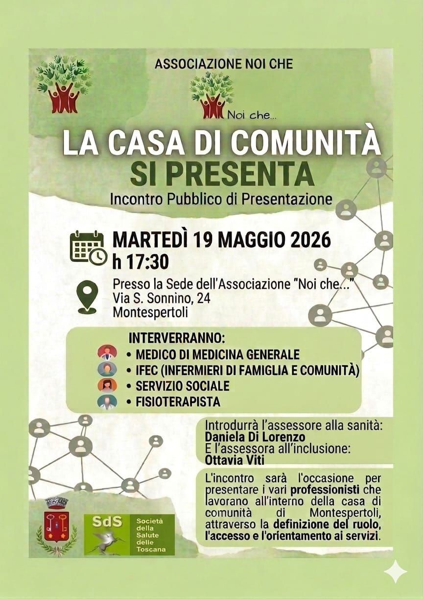 &ldquo;La Casa di Comunit&agrave; si presenta&rdquo;: a Montespertoli un primo incontro