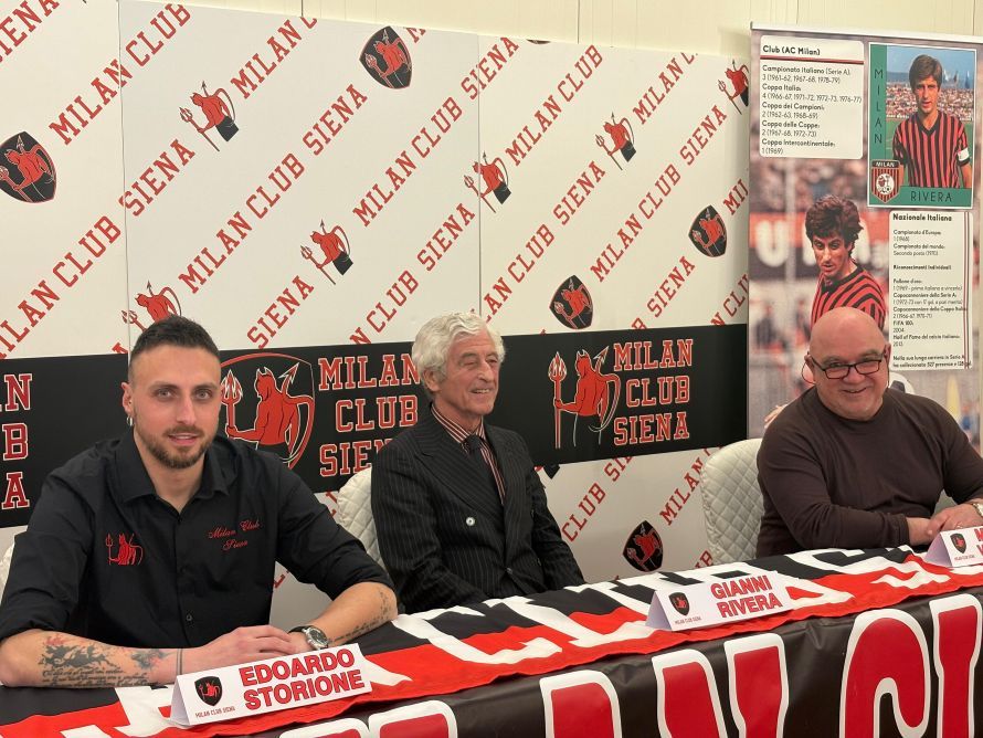 Cena del Milan Club Siena con Gianni Rivera: una serata indimenticabile per i tifosi rossoneri