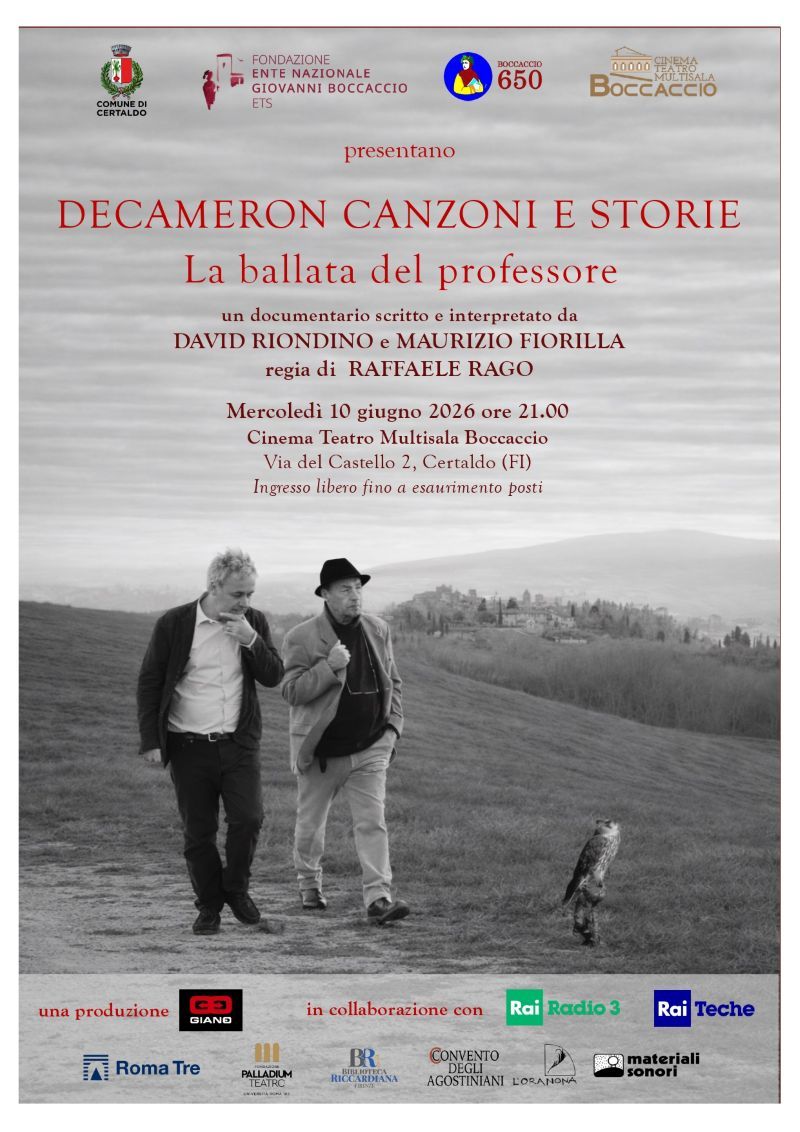 A Certaldo arriva &ldquo;Decameron. Canzoni e storie &ndash; La ballata del professore&rdquo;. 