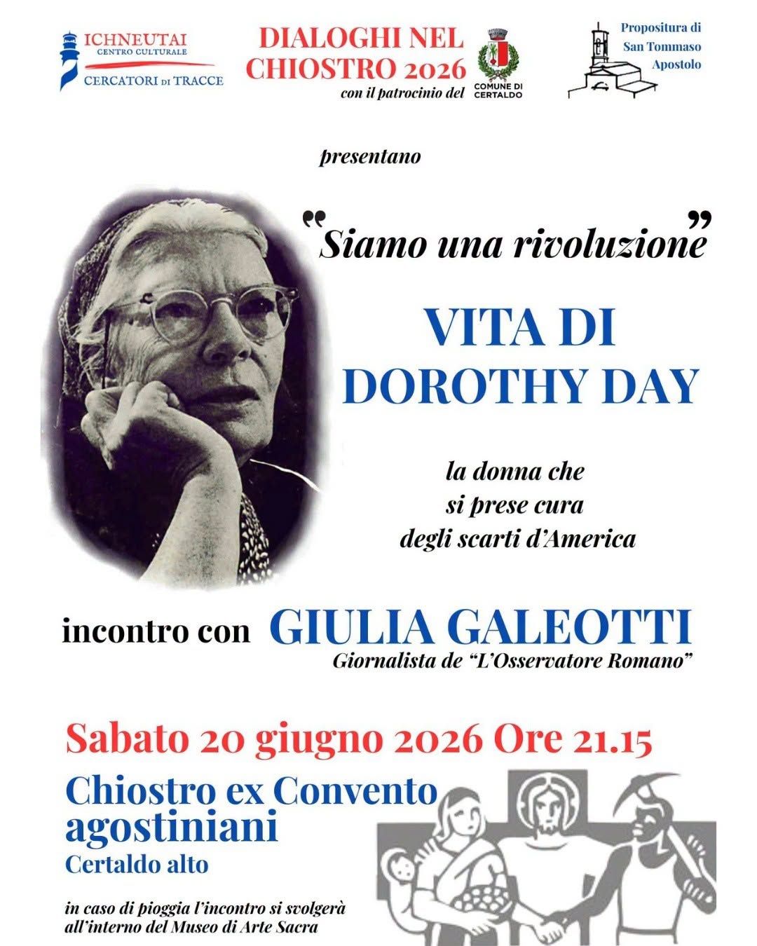Certaldo: Dorothy Day protagonista di "Dialoghi nel Chiostro"