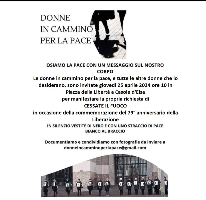 Le Donne in Cammino per la Pace a Casole per il 25 Aprile