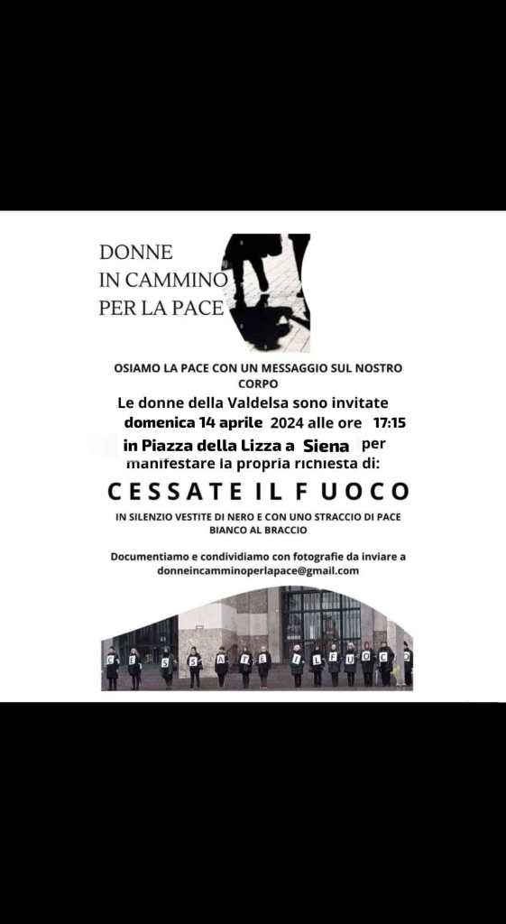 Le Donne in Cammino per la Pace arrivano a Siena