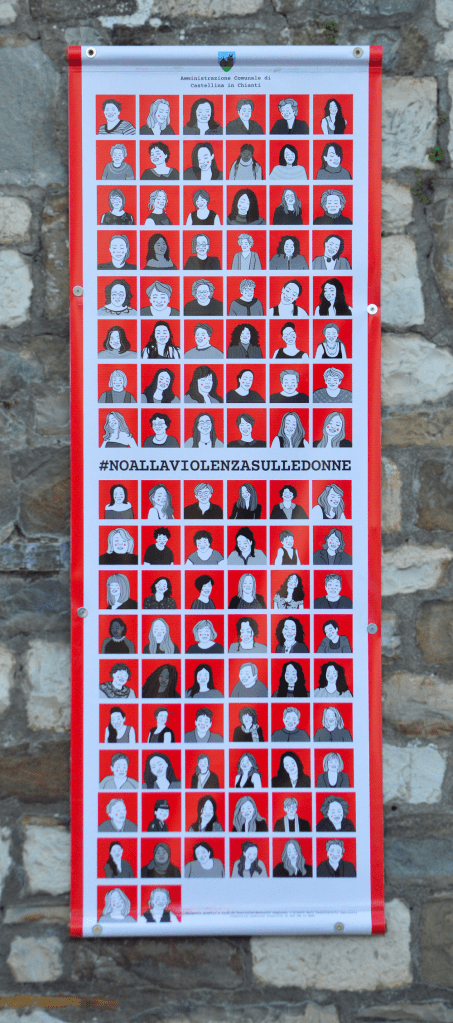 Castellina in Chianti contro la violenza sulle donne: drappo rosso alla Rocca medievale