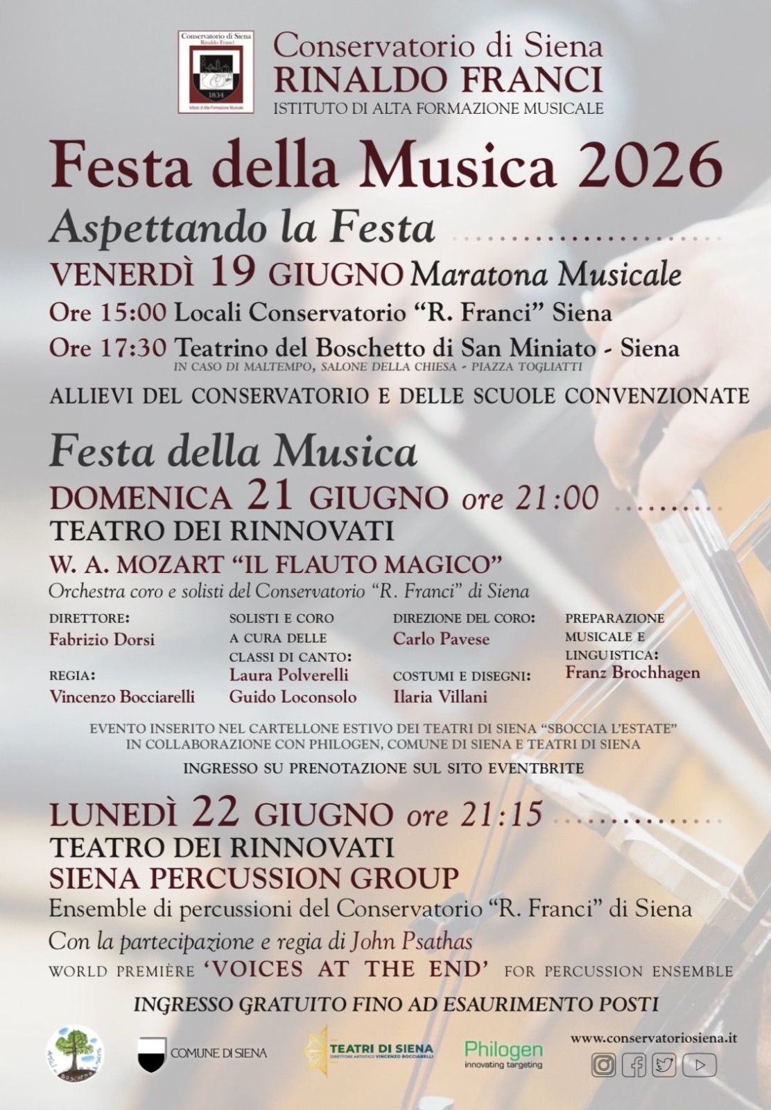 Franci: al via la maratona di note per la Festa della Musica 2026