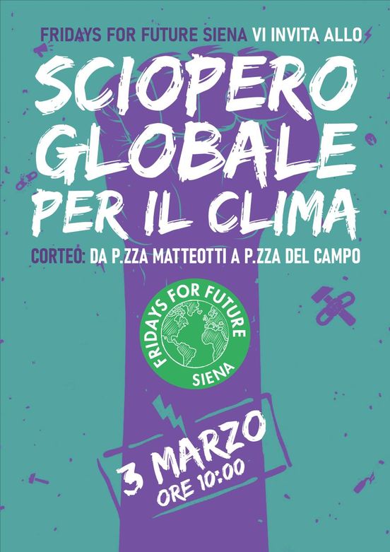 Anche a Siena Fridays For Future: il 3 marzo sciopero per il clima
