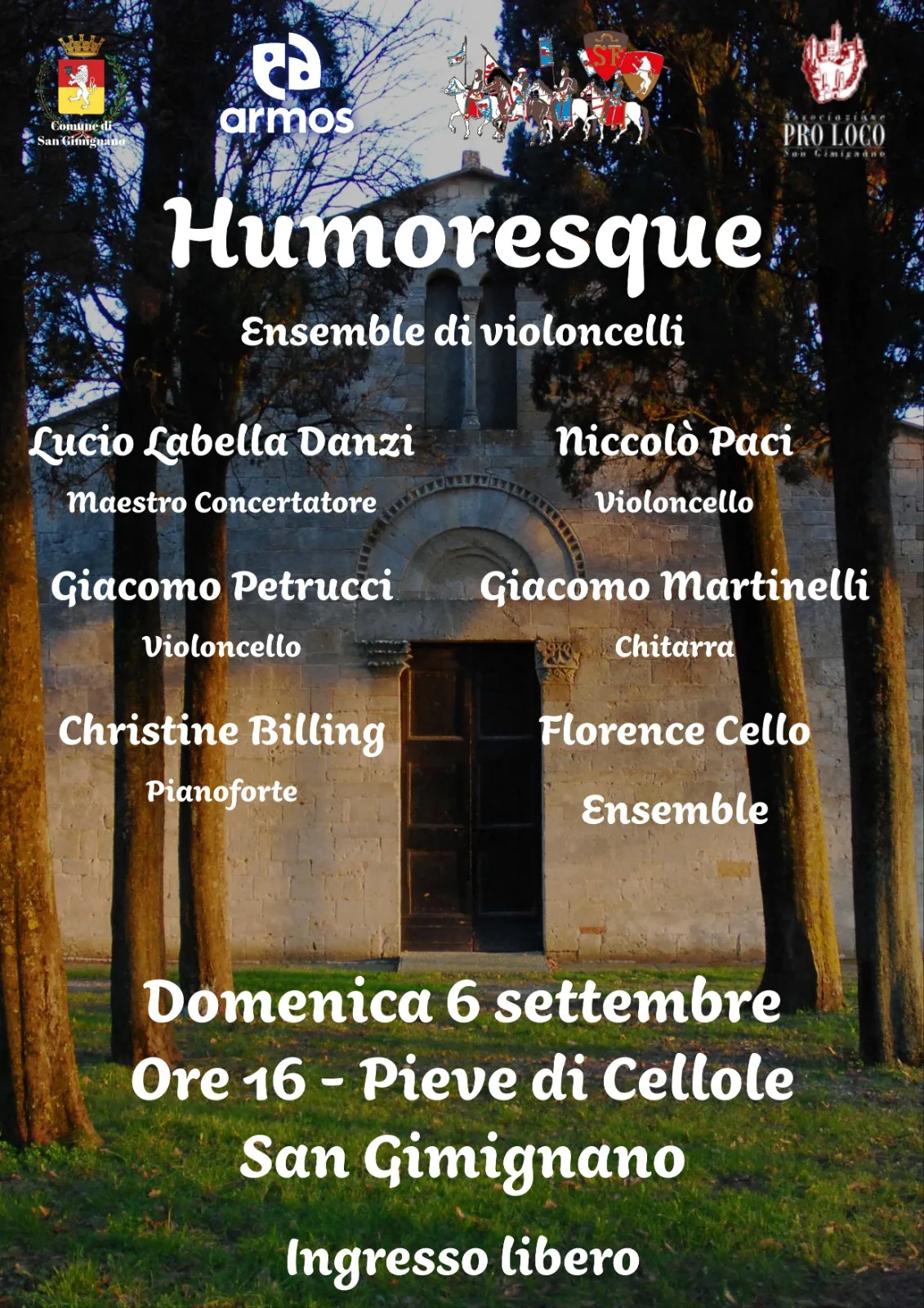 Concerto alla Pieve di Cellole: Florence Cello Ensemble e Grandi Ospiti