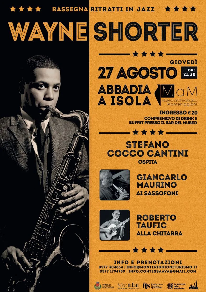 Ritratti in Jazz ad Abbadia a Isola: omaggio a Wayne Shorter con Stefano Cantini