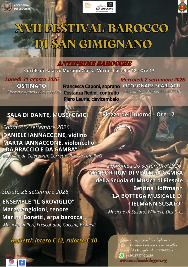 San Gimignano: l’estate continua fra cinema sotto le stelle e musica barocca