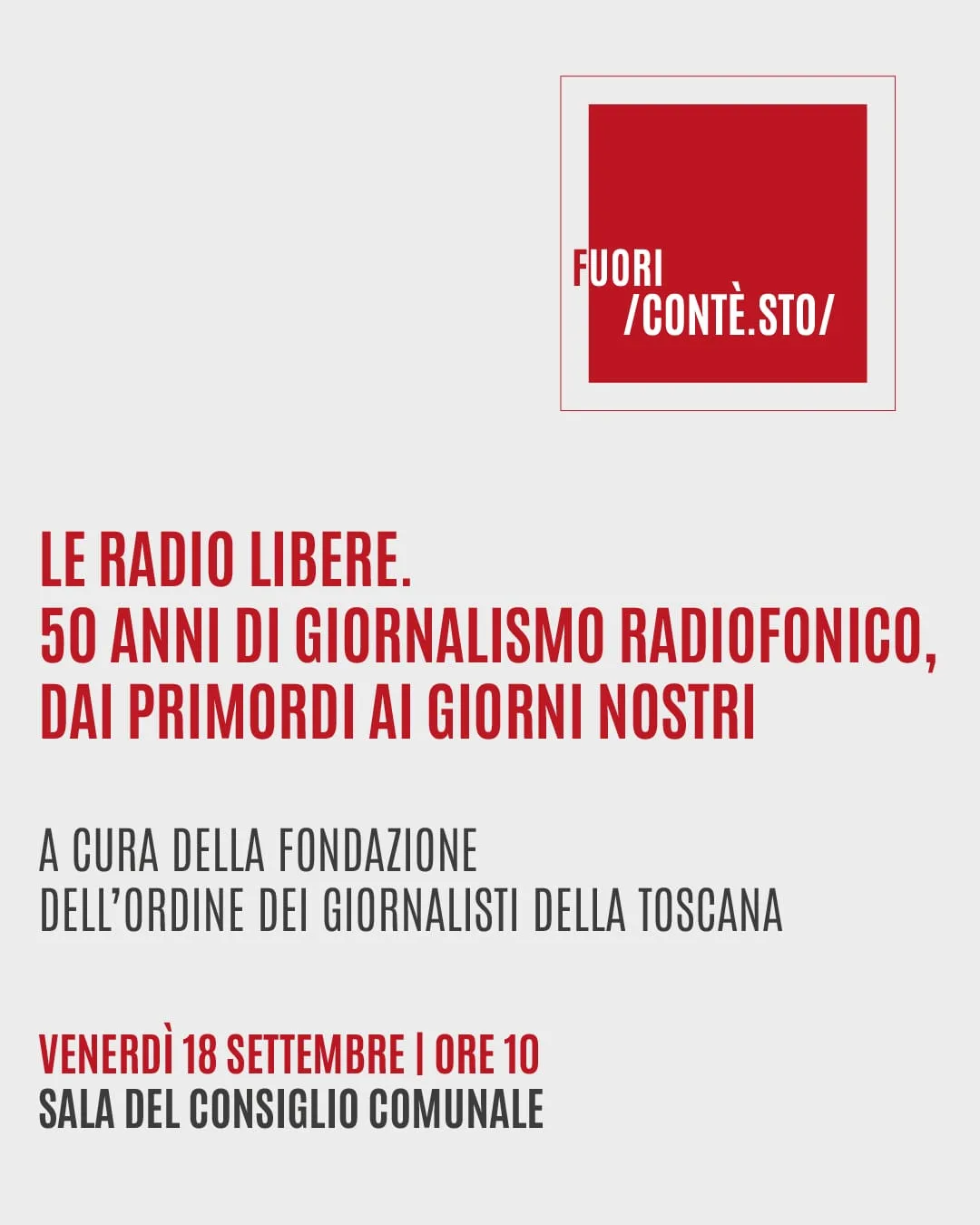 Mezzo secolo di radio libere, evento a Empoli per il festival Contè.sto