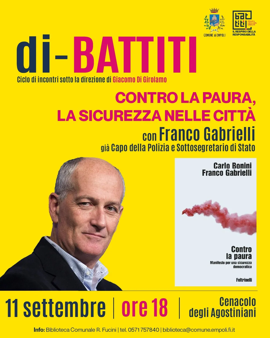 Sicurezza democratica e informazione: Franco Gabrielli e masterclass di giornalismo a Empoli per 'Battiti'