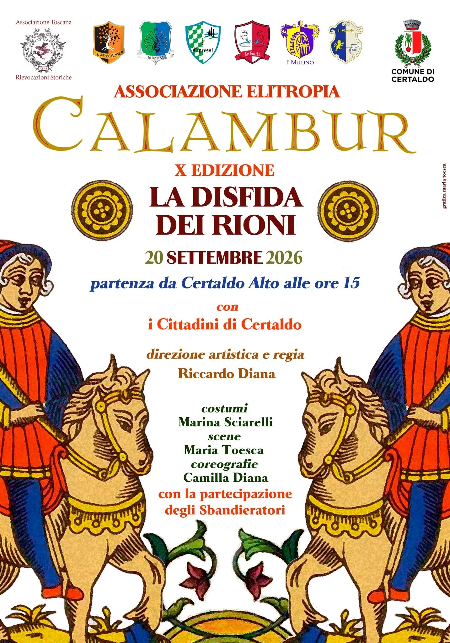 Certaldo,  “Calambur – La disfida dei Rioni”: il 20 settembre la X edizione