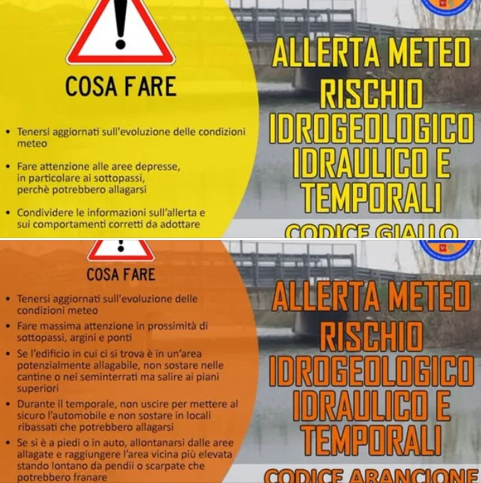 Empoli, allerta meteo arancione: sospese attività sportive all'aperto e nei parchi pubblici, chiusi i cimiteri