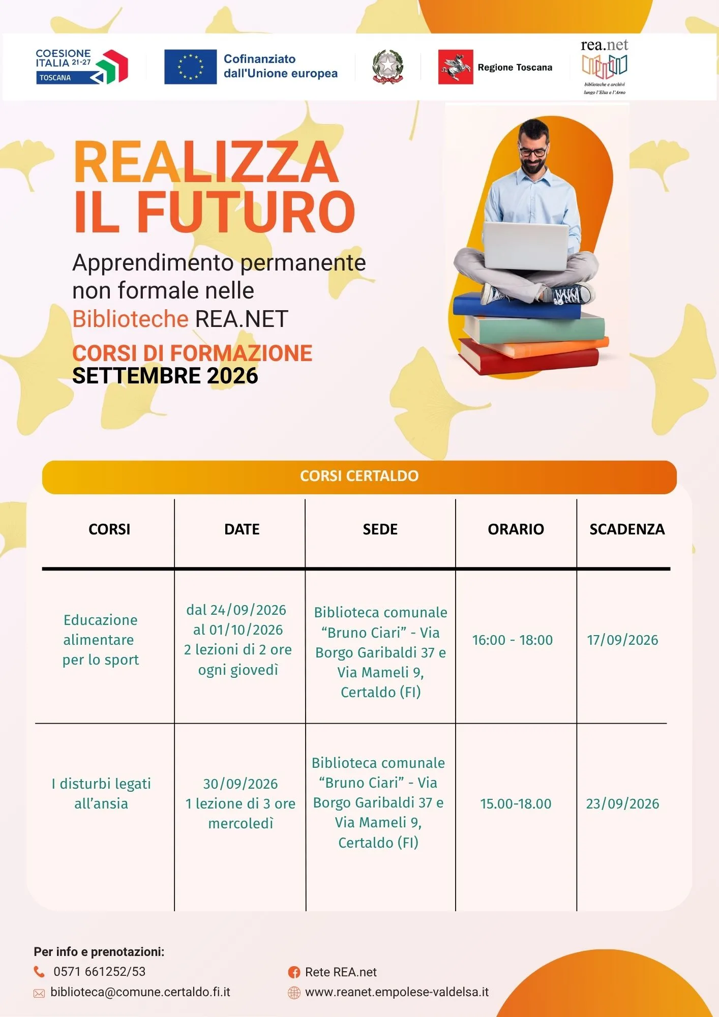Rea.net, nuovi corsi di formazione: Dall’alimentazione alla lingua italiana, fino all’uso della tecnologia: un programma rivolto a persone con esigenze e interessi diversi