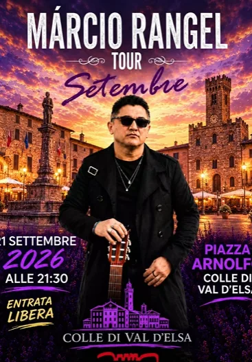 Marcio Rangel in concerto questa sera in piazza Arnolfo alle ore 21.30