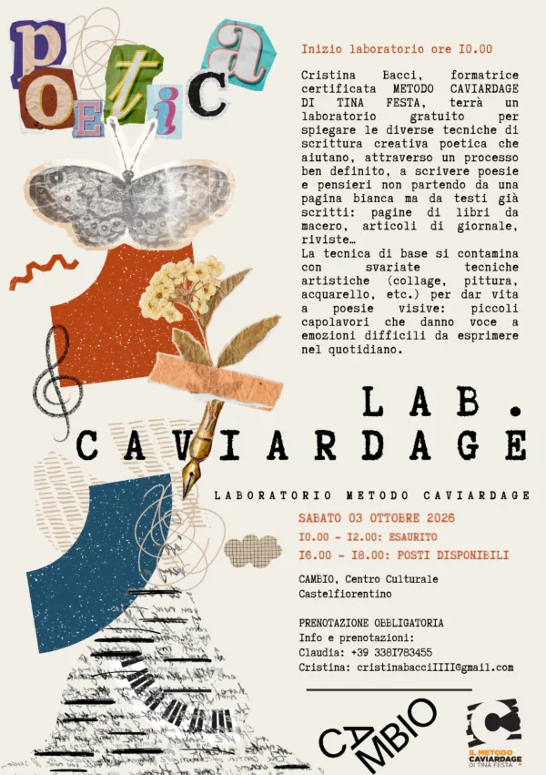 Poesia visiva e creatività: a Castelfiorentino arriva il laboratorio gratuito di Caviardage