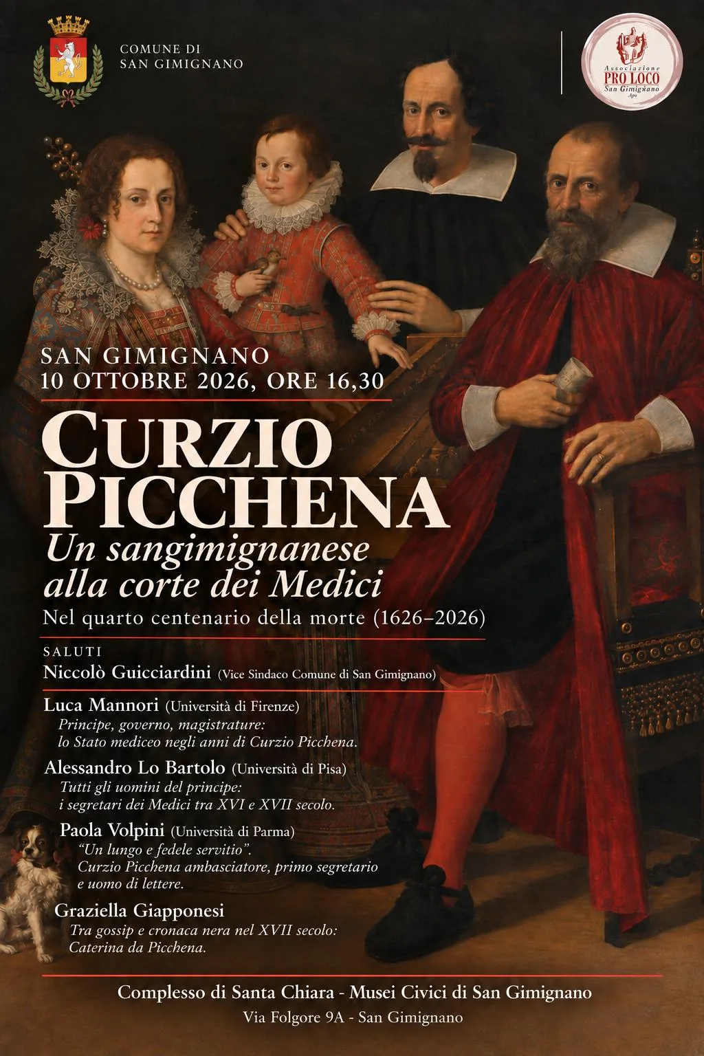 San Gimignano riscopre Curzio Picchena, sangimignanese alla corte dei Medici