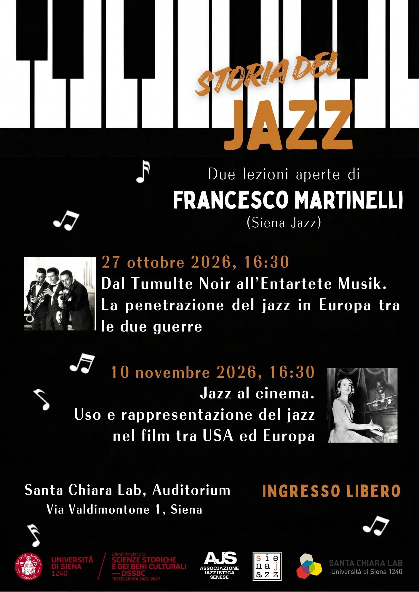Storia del jazz: due lezioni aperte con Francesco Martinelli all'Università di Siena