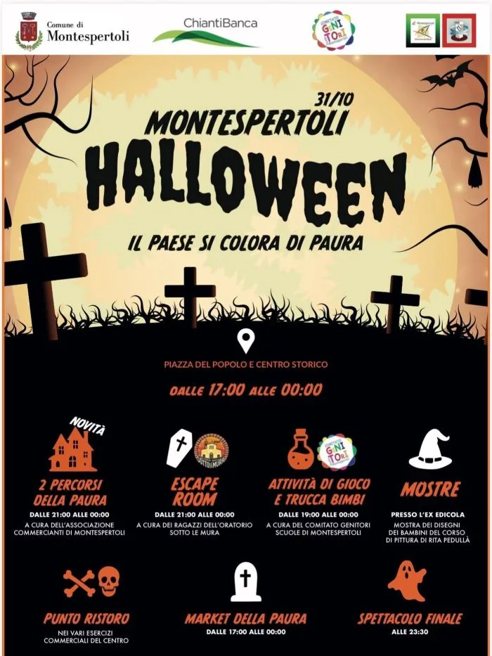 Halloween a Montespertoli: sabato 31 ottobre il centro storico si colora di paura