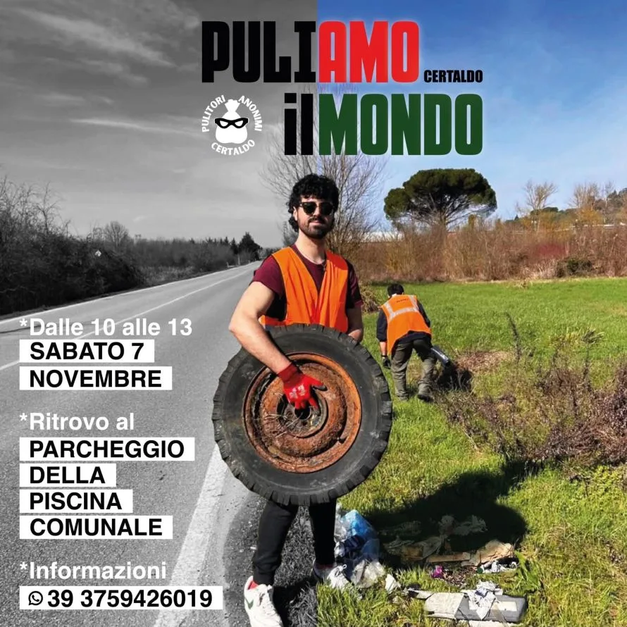 Certaldo, i Pulitori Anonimi aderiscono a “Puliamo il Mondo”: appuntamento il 7 novembre