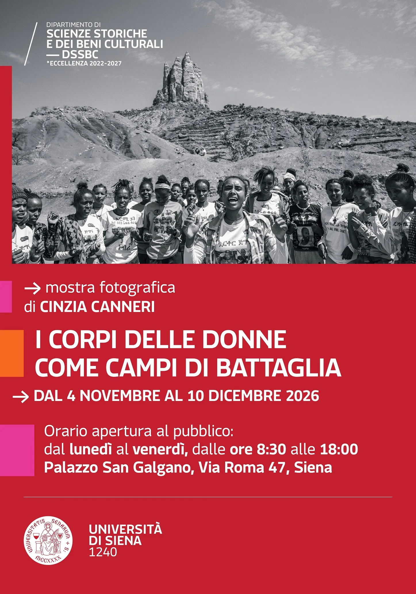 “I corpi delle donne come campi di battaglia”.  All'Università di Siena la mostra fotografica di Cinzia Canneri, vincitrice del World Press Photo 2025