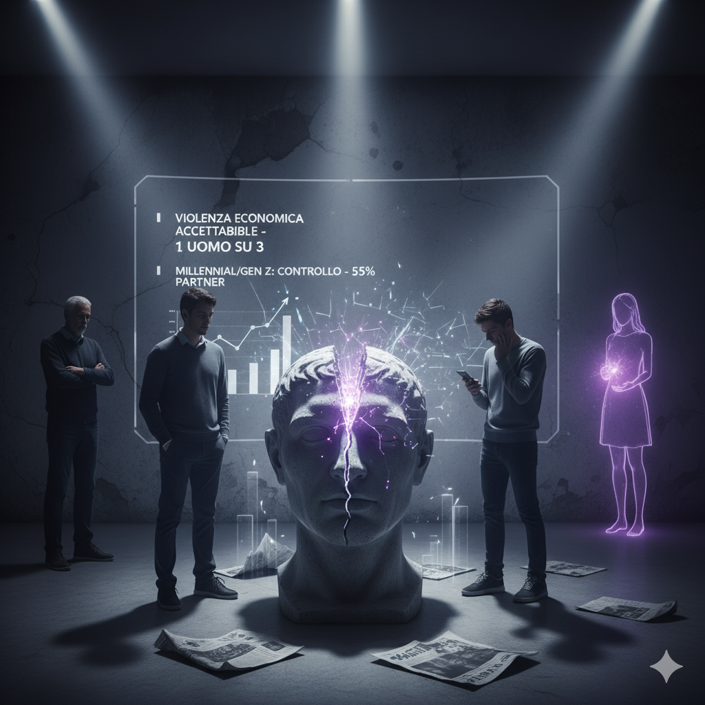 Violenza di genere: per un uomo su tre  la violenza economica è accettabile. Il ruolo di Millennial e Gen Z