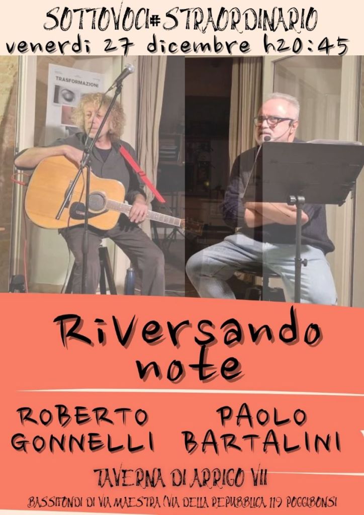 Paolo Bartalini e Roberto Gonnelli riversano note alla Taverna d'Arrigo