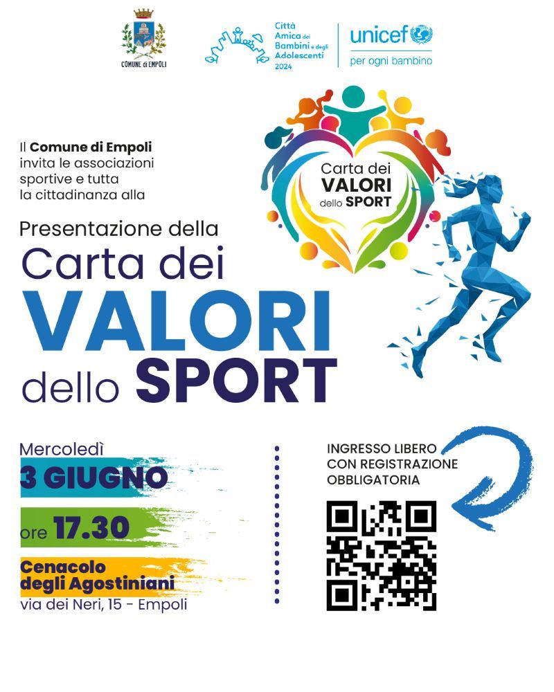 Empoli, nasce la Carta dei Valori dello Sport delle Societ&agrave; Sportive