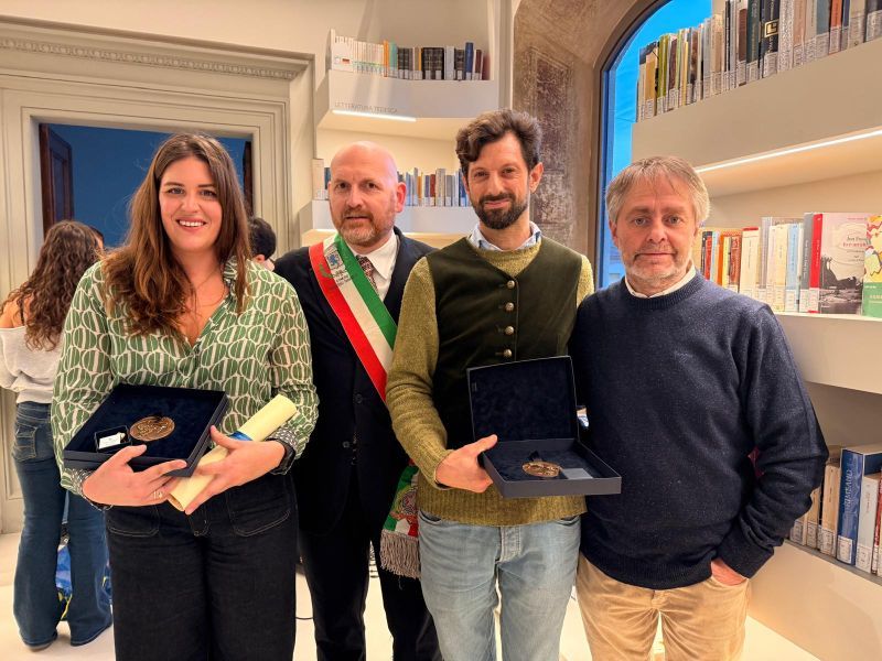 Margherita Cioppi e Niccol&ograve; Celesti premiati dal Comune con Il Marzocco di Barberino Tavarnelle