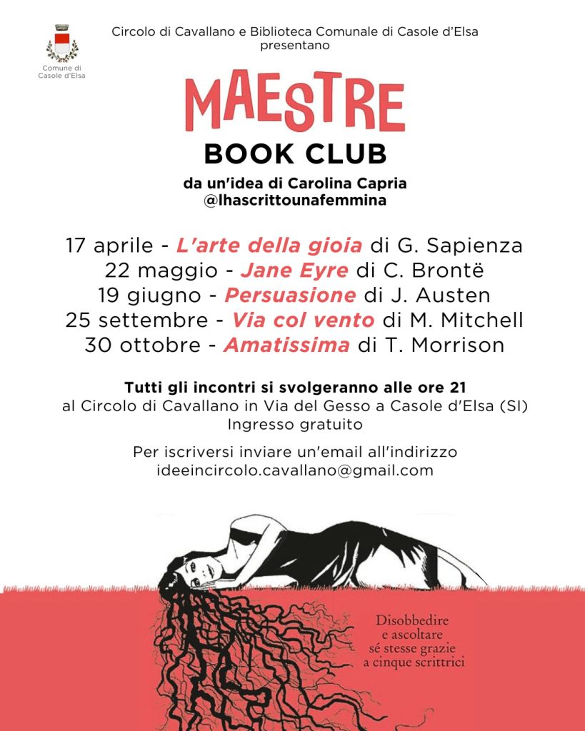 Al Circolo di Cavallano arriva il gruppo lettura Maestre Book Club